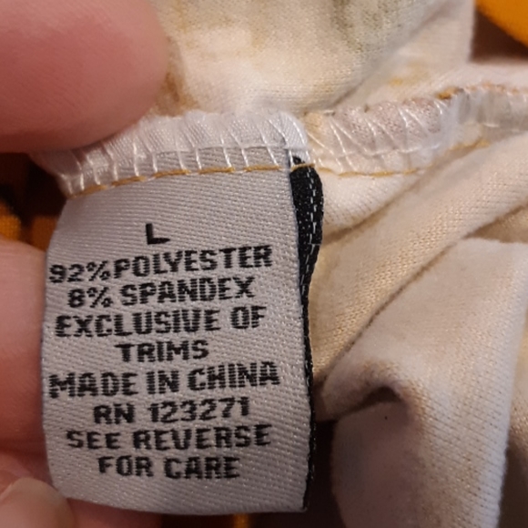 Womens Dress Autumn High Low B30 open front leg sz L Justice Gold flower print - Picture 6 of 6